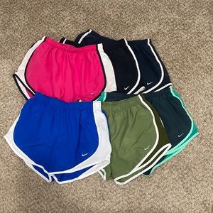 6 pair of Nike athletic shorts